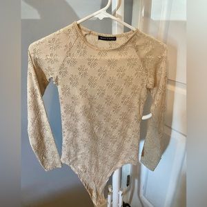Beige brandy Melville body suit